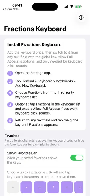 Fractions Keyboard screenshot 2