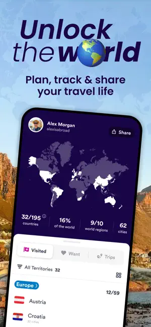 Skratch: Travel Map & eSIM screenshot 1