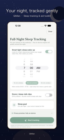 QiMian - Sleep Tracker & Alarm Screenshot 2 of 3