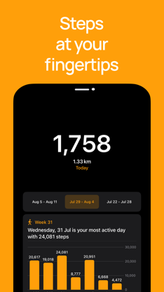 Steps - minimalist tracker screenshot 1