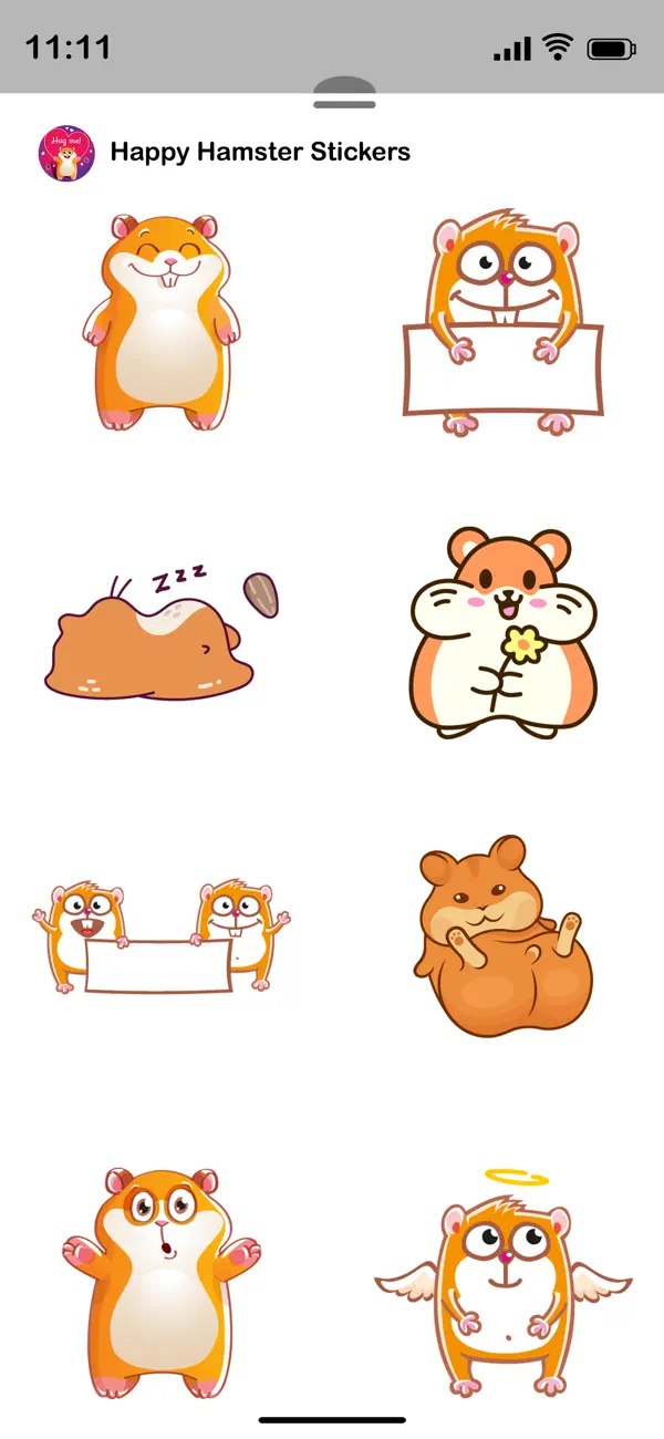 Screenshot #2 pour Happy Hamster Stickers