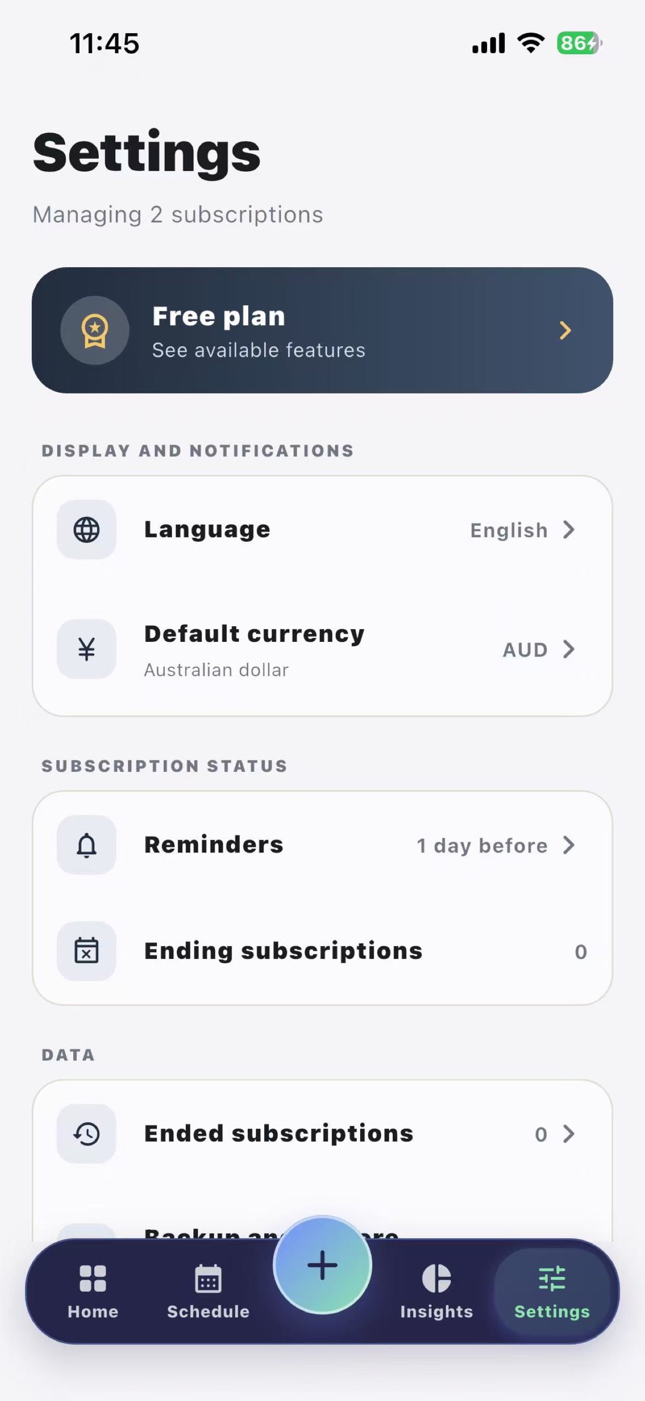 Screenshot 5 of Rymio - Subscription Tracker