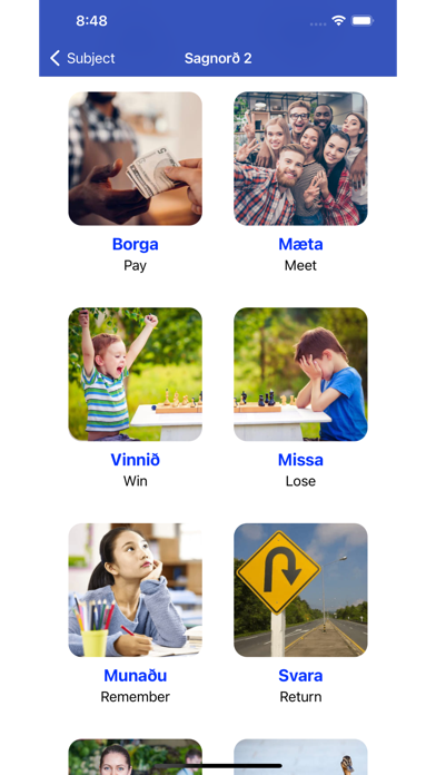 Learn Icelandic Vocabulary Screenshot