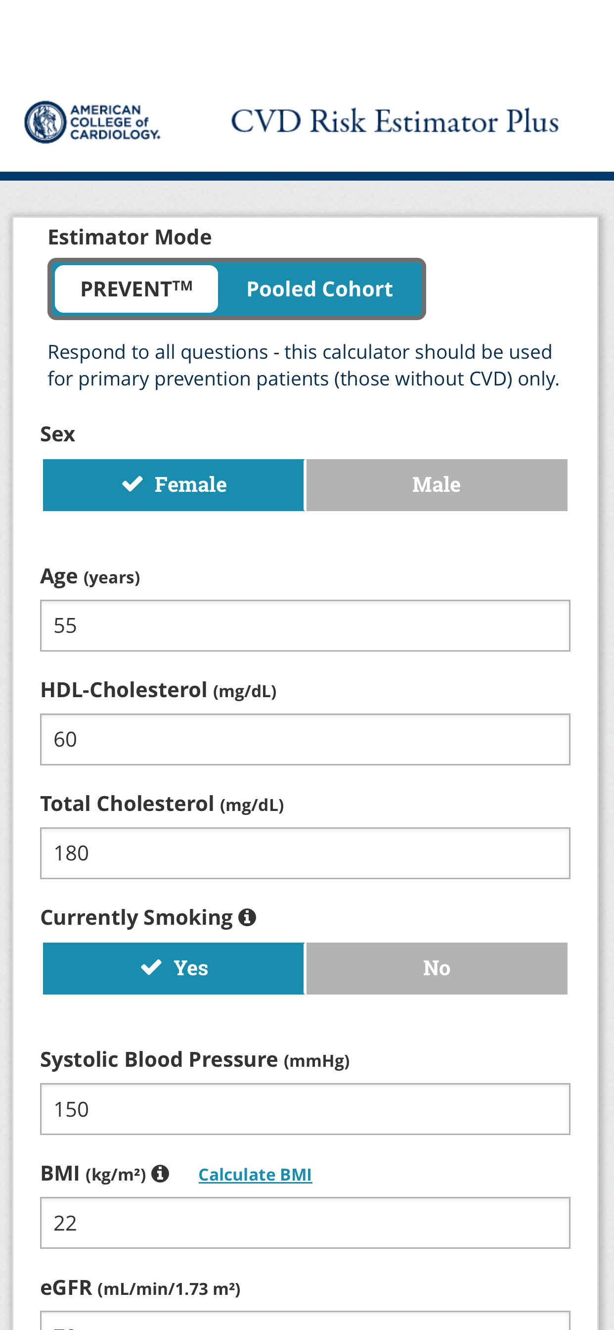 CVD Risk Estimator Plus