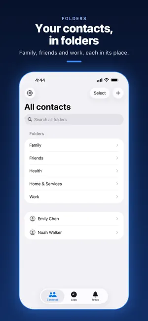 Contacts in Folders screenshot 1