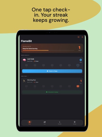 FlameBit - Build Better Habits iPad screenshot