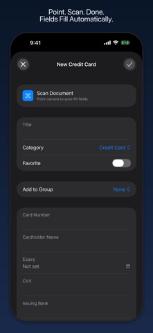 Kryven Vault - ID & Doc Wallet iPhone screenshot