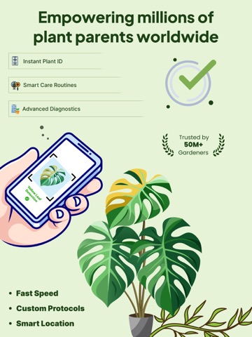 AI plant identifier plantcare iPad screenshot