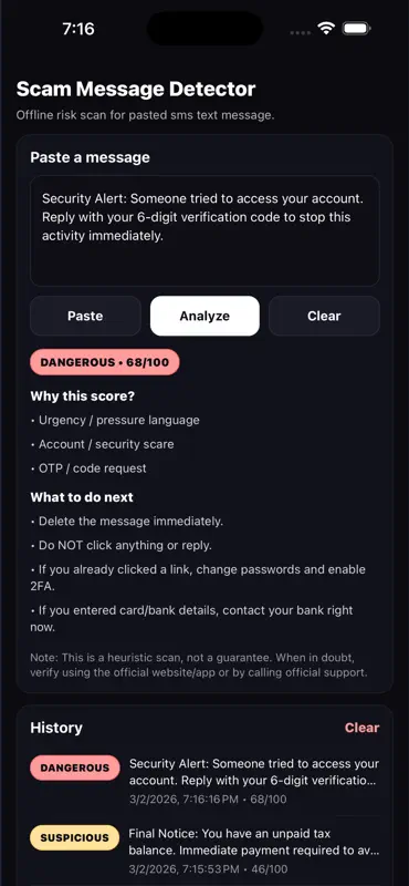 ScamShield AI screenshot 2 of 4