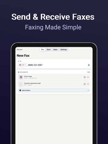 Fax from iPhone: Send - FaxMax iPad screenshot