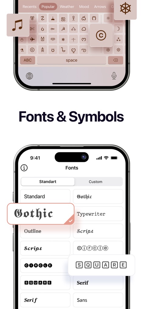 Fonts Art: Keyboard for iPhone - Font & Symbol Variety