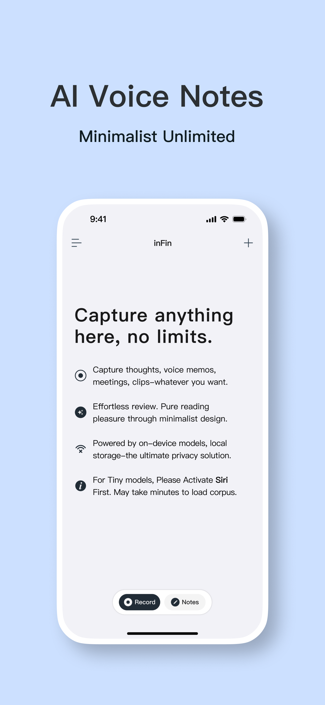 inFin：AI Voice Notes