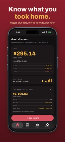 TipBud Tip Tracker for Servers Screenshot 2 of 6