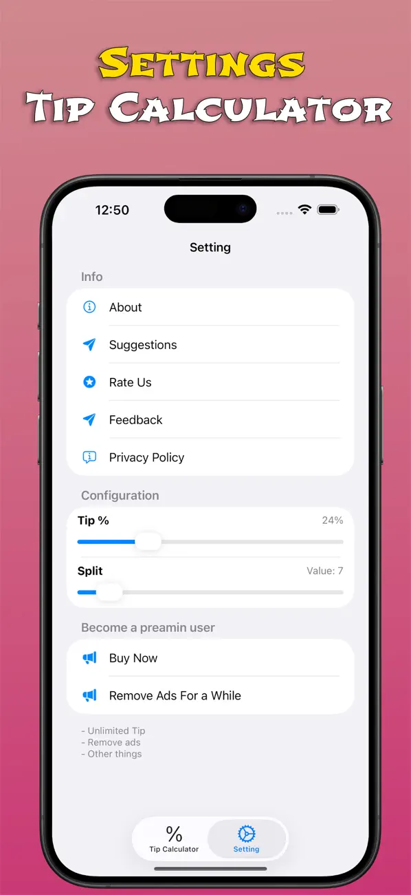 #4. Tip Calculator Split Bills (iOS) By: Eyermin Colon Sanchez