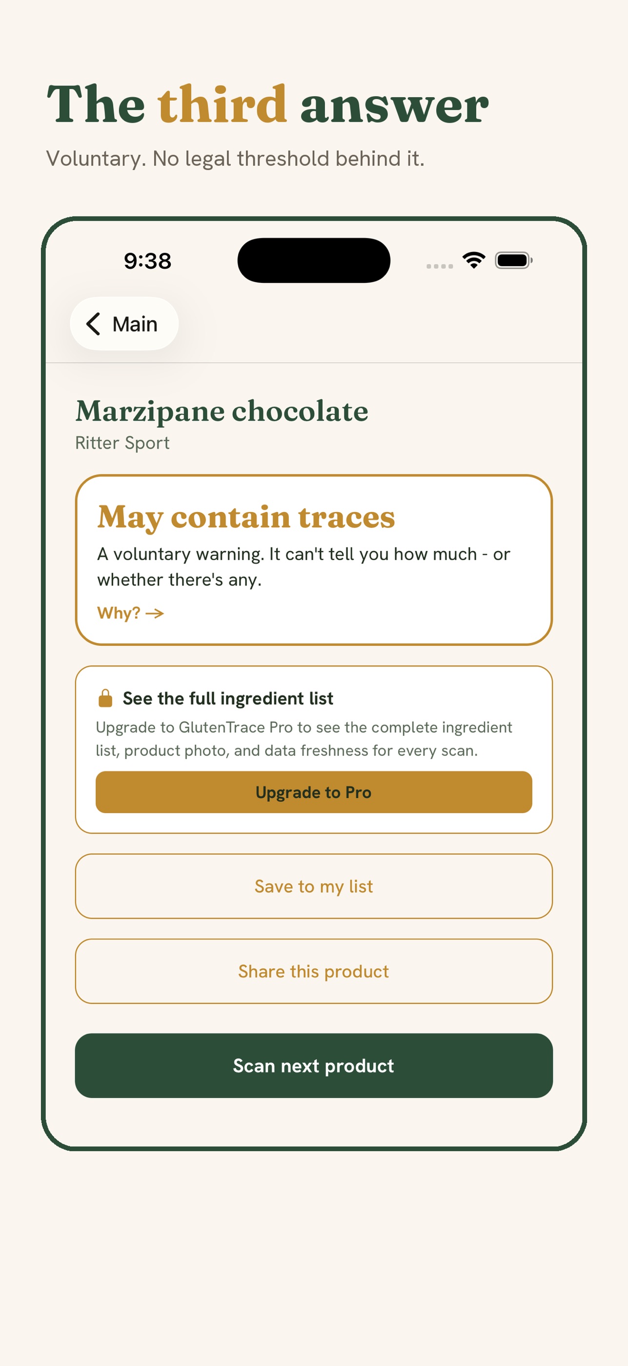 Screenshot 2 of GlutenTrace: Gluten Scanner