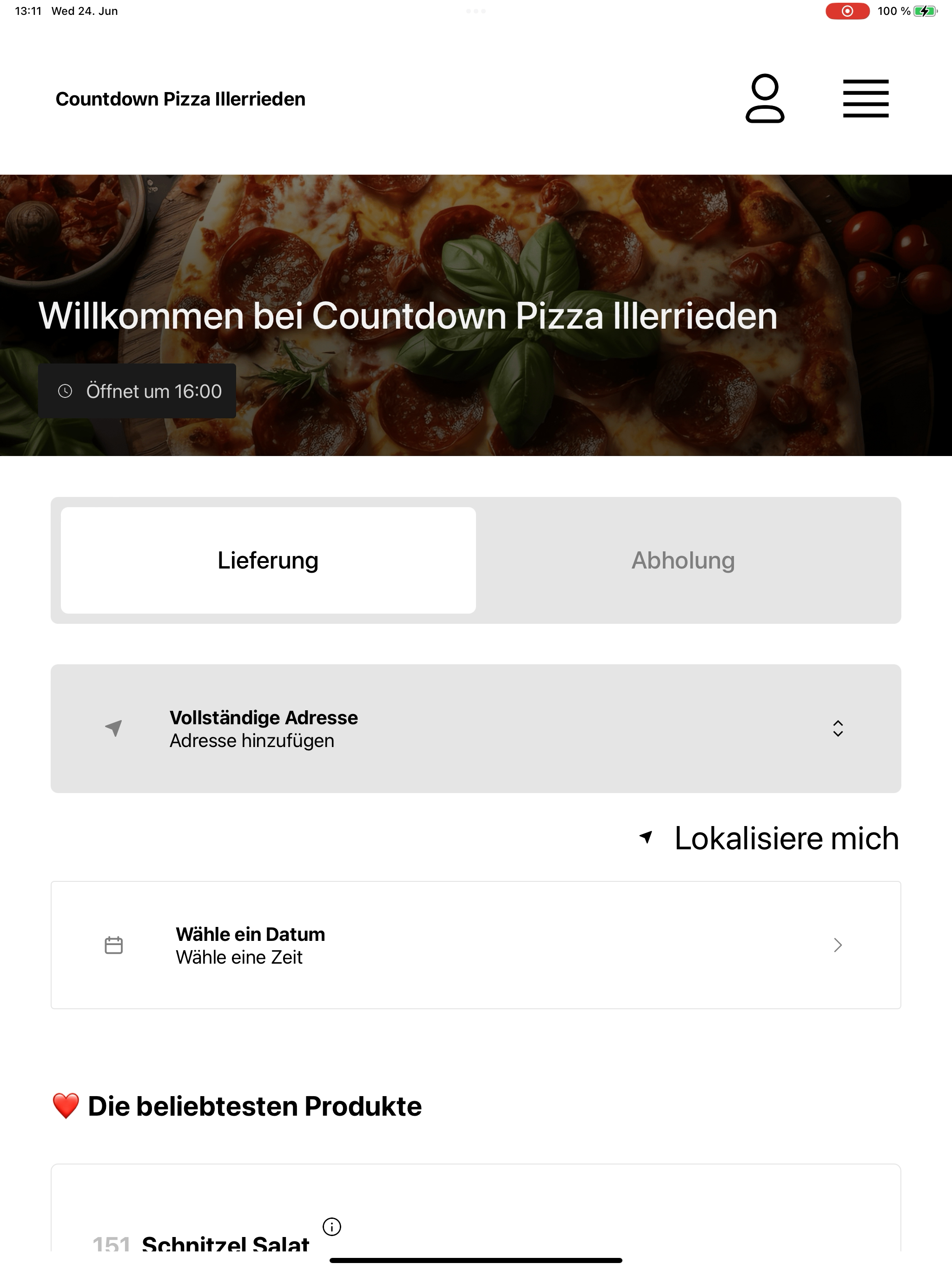 Countdown Pizza DE