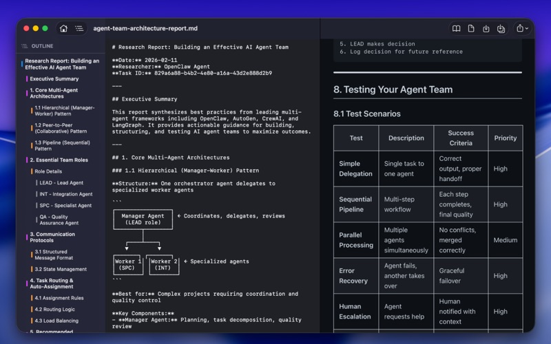 Outliner MD: Edit & Export screenshot