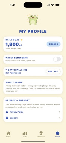 Plump: Cute Water Tracker Screenshot 5 of 5
