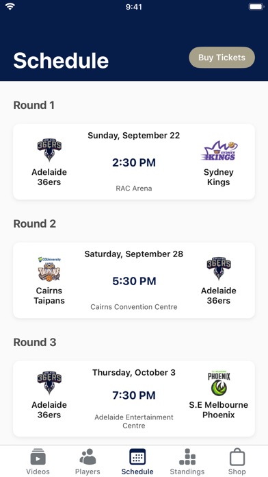Adelaide 36ers Screenshot