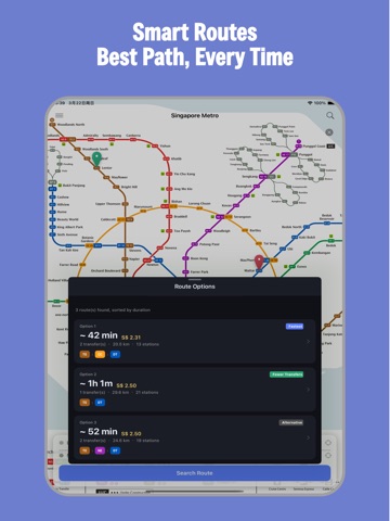 Singapore MRT Travel Guide iPad screenshot