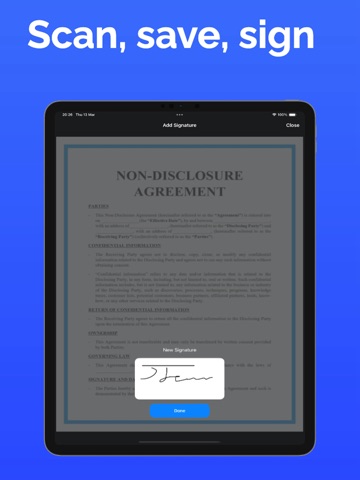 PDF Scanner + Document Scanner iPad screenshot