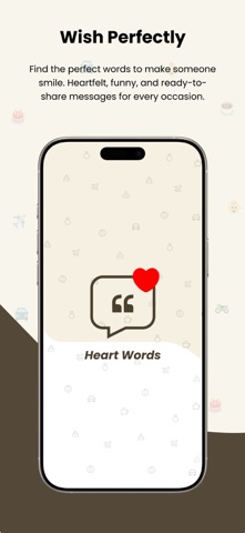 Heart Words: AI Wishes/Status iPhone screenshot