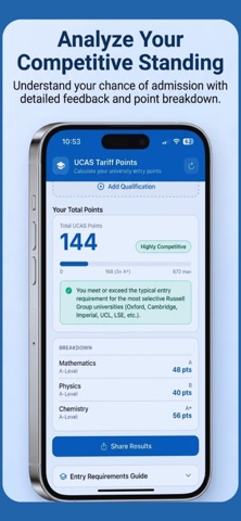 UCAS Calculator iPhone screenshot