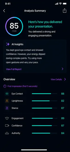 AI Presenter Analysis screenshot 4