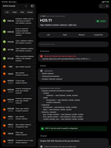 ICD10 Consult iPad screenshot