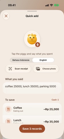 Piggy Pocket ID, zrzut ekranu 2