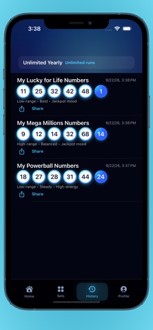 Lotto Tracer iPhone screenshot