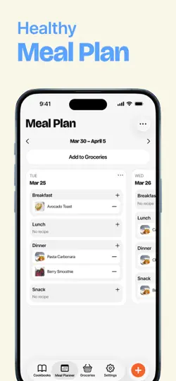 Скриншот Meal Planner на iPhone 6