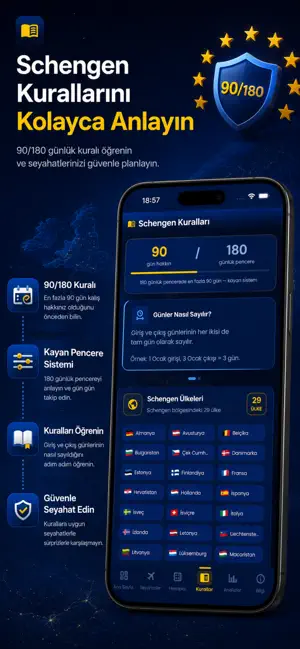 Schengen 90/180 Hesaplayıcı screenshot 4