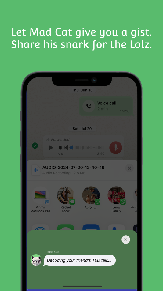 #2. MadCat: WhatsApp Audio to Text (iOS) 由: Vinh Dinh