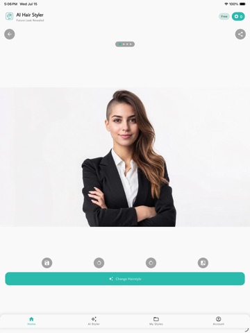 AI Hair Styler iPad screenshot