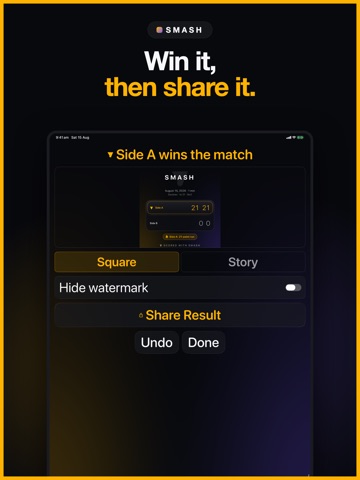 Badminton Scoreboard: Smash iPad screenshot