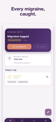Migraine Diary – Headache Log Screenshot 1 of 8