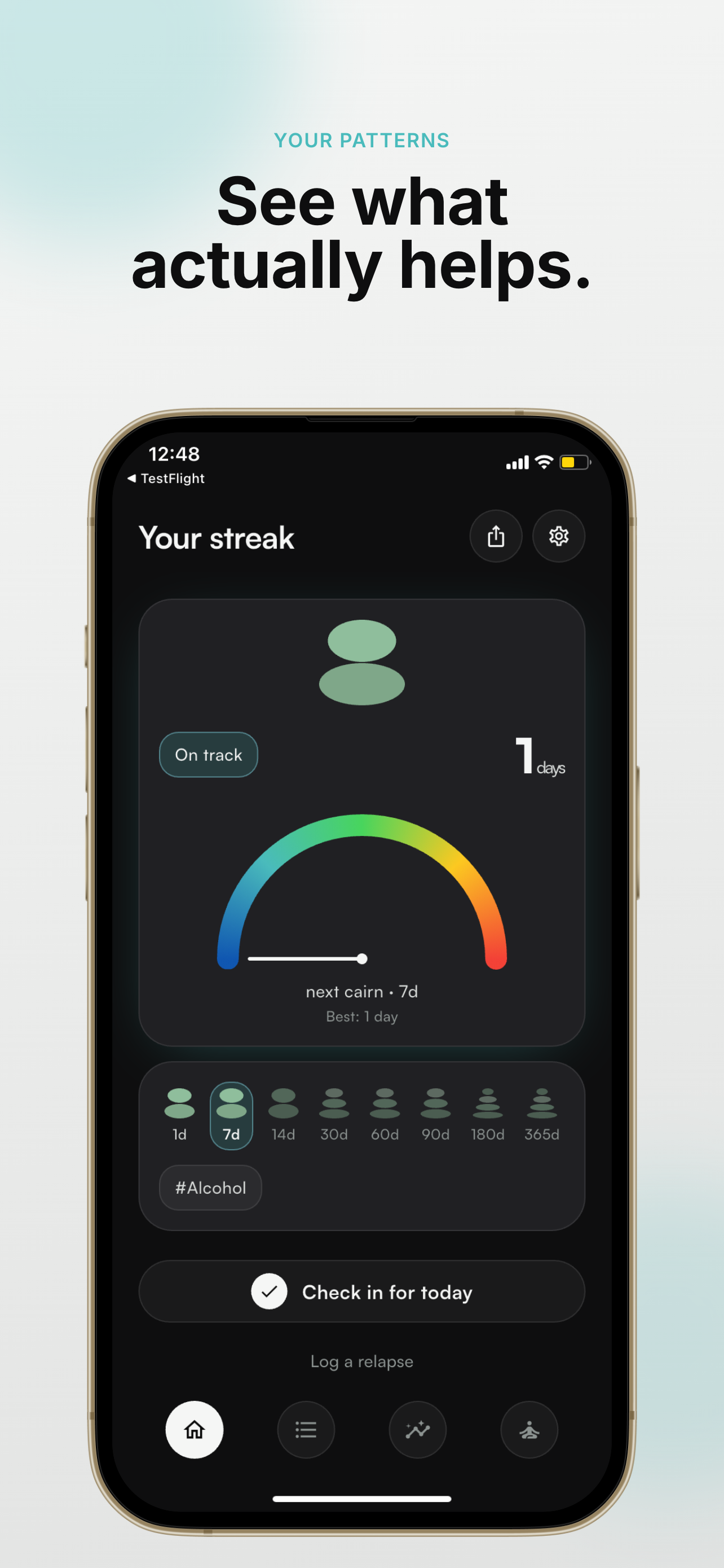 Cairn: Sober Streak Tracker screenshot 3