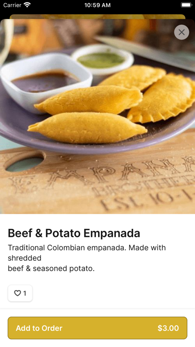 Empanada Brothers To Go iPhone screenshot 3 - Food & Drink app