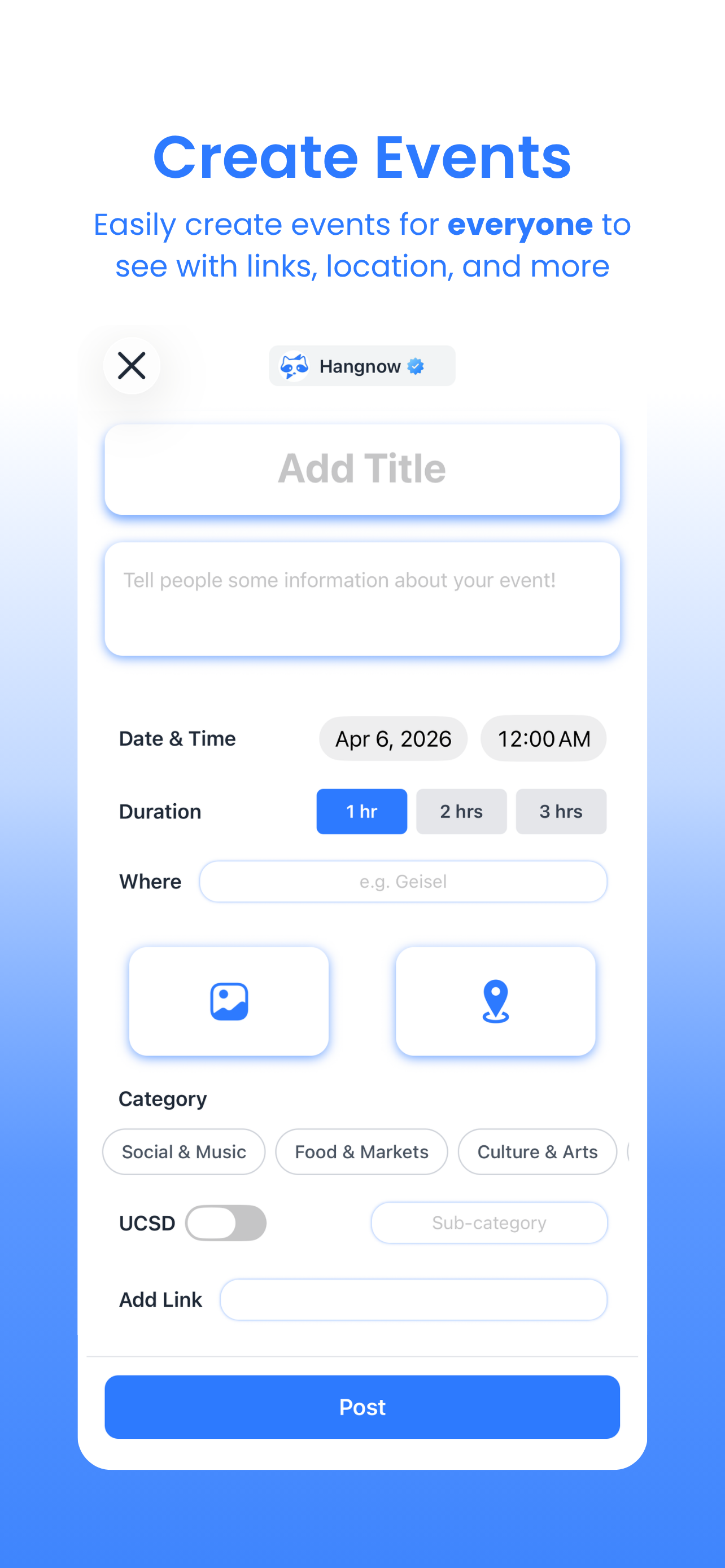 Hangnow - Events Nearby