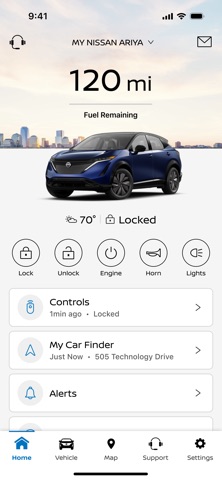MyNISSAN® iPhone screenshot
