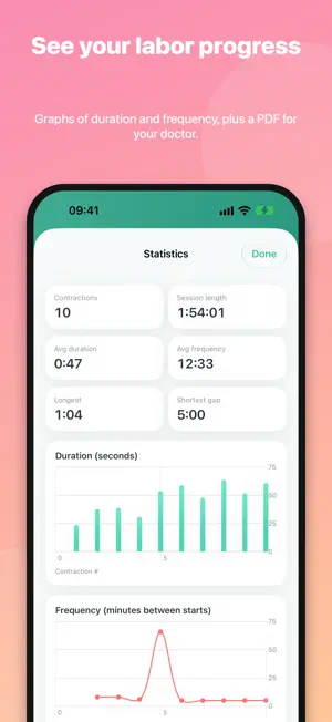 Contraction Timer Counter Plus screenshot 3