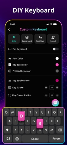 LED Keyboard - Fonts & Themes screenshot