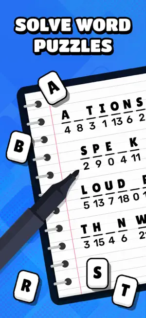 Cryptogram! Word Puzzle Game screenshot 1