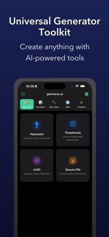 geniverse.ai: #1 generator kit Screenshot 1 of 6