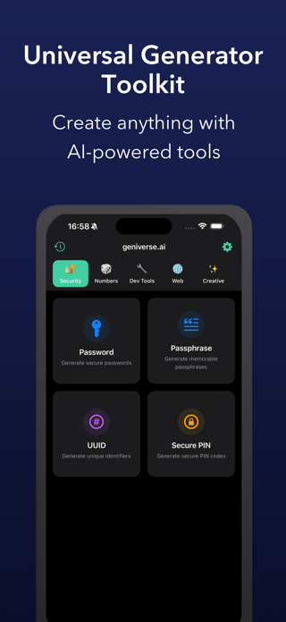 geniverse.ai: #1 generator kit Screenshot 1 of 6