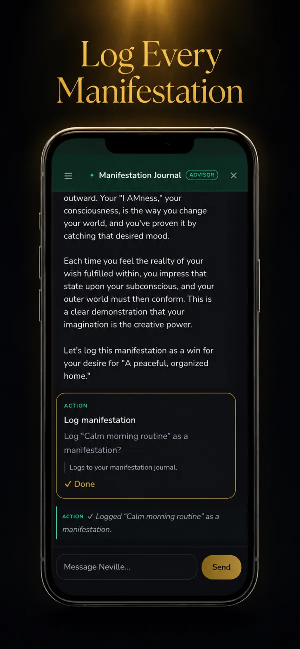 Log a manifestation with Neville AI