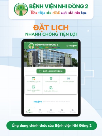 Nhi Đồng 2 - Đặt Khám Medpro iPad screenshot 1