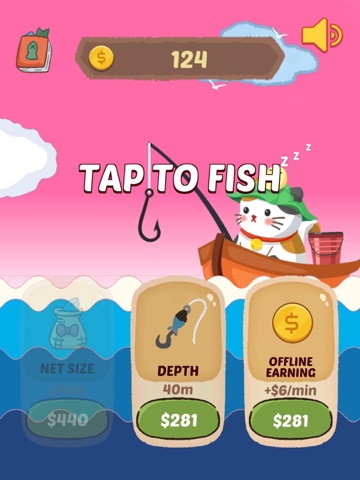 Fishing Cat:Relax Game iPad screenshot