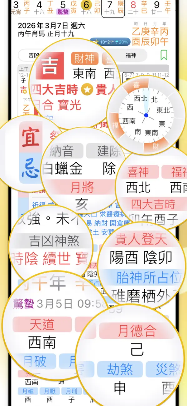 Screenshot #2 pour 通勝萬年曆 - 十三行作品